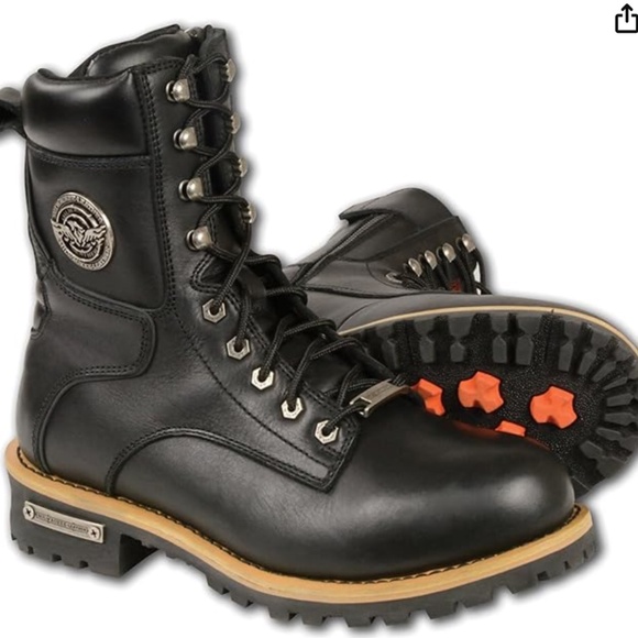 Milwaukee Leather Men's Classic Boots with Side Zip Closure Black Size 9.5 - Picture 1 of 15